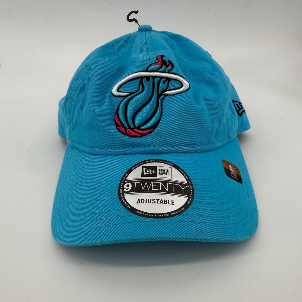 Miami Heat New Era 9TWENTY Hat Light Blue NBA Adjustable Strapback 60590387